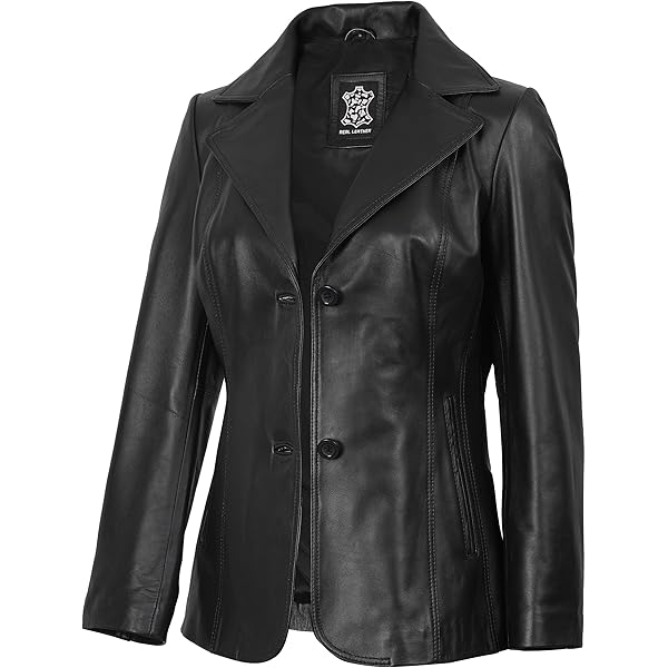 fjackets Women Black Long Coats - Real Leather Zip Up Hooded